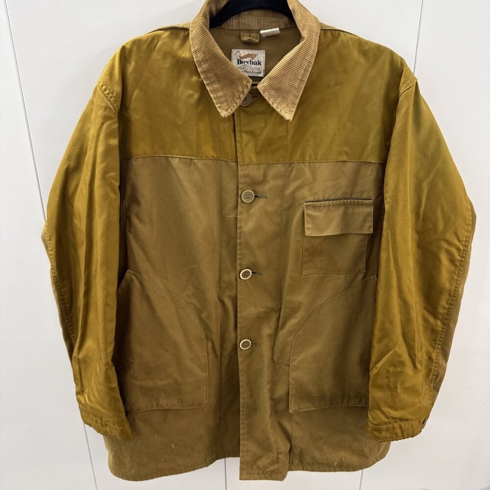 VTG Duxbak Canvas/Corduroy Hunting Jacket Size 42 Aerocloth Outdoors Workwear‎